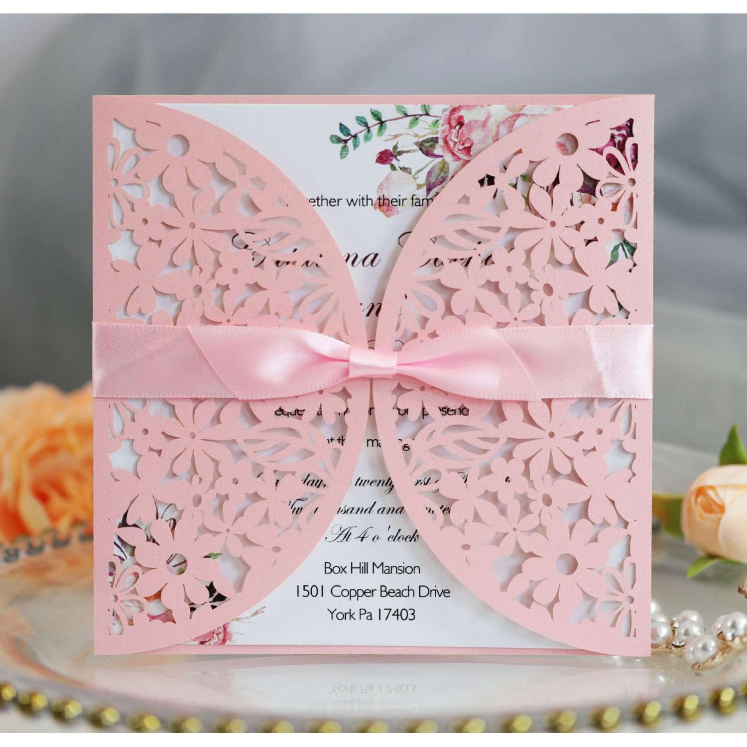 Greeting Card Wholesale Wedding Invites Reception Cards Laser Cut Paper